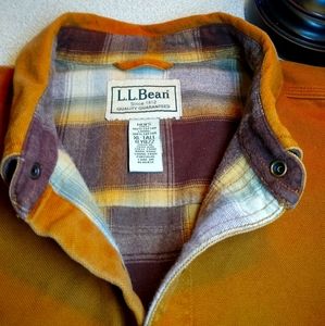 Men's LL Bean Canvas Flannel-lined Overshirt